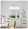 Zebra Day Night Roller Blinds - Made to Measure Day and Night Roller Window Blind with Light Filtering Privacy - Easy Fit Roller Blind by Aprica (Colour Light Grey - Width 90cm Max - Drop 160cm)