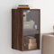 MNISDFL Schließfach Werkzeugschrank Aufbewahrungsregal Wandschrank mit Glastüren Braun Eichen-Optik 35x37x68.5 cm