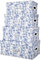 Hollyone Blue & White Storage Boxes with Lids, Cardboard Containers with Handle Holes, Rectangle Wardrobe Boxes, Set of 4 Nesting Assorted Sizes Packaging Boxes for Toys, Cloth, Home Organization