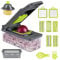 True Face 12 in 1 Vegetable Chopper Slicer Cutter Dicer Peeler Set – Multifunctional Kitchen Tool for Fruits, Veggies, Onion, Potato – Easy to Use & Clean with Storage Container Grey One Size