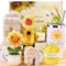 Gifts for Women, Sunflower Pamper Gifts for Her, 10PCS Unique Relaxation Gifts Sets Include Tumbler Get Well Soon Hampers Birthday Presents for Friends, Mum, Wife, Sister