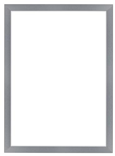 Dutch Frame Factory - Bilderrahmen 70x100 cm - Aluminium Gebürstet - Bilderrhamen aus MDF mit Antireflex Kunstglas - Fotorahmen 70x100 cm - Colonia