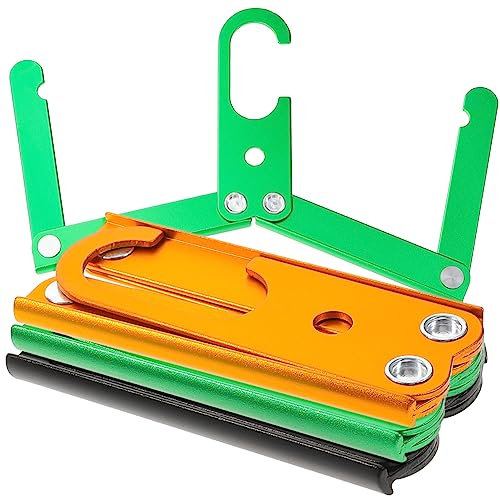Cabilock 4 Stück Outdoor-klappbügel Wäscheständer Zum Trocknen Von Kleidung Kleiderbügel Aus Draht Reisen Falten Gestell Trockene Kleiderbügel Wäscheständer Trocknen Tragbar Drinnen