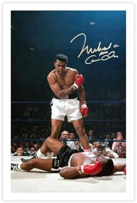 KBGDFSDF Muhammad Ali Autogramm-Poster, Leinwand, Poster, Schlafzimmer, Dekoration, Landschaftsdekoration, Geschenk, 30 x 45 cm