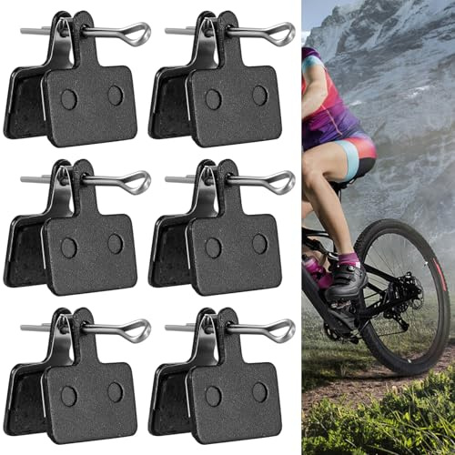 6 Pares Pastillas de Freno de Bicicleta, Pastillas de Freno Bicicleta MTB Semimetálicas de Resina para Shimano MT200 MT400 MT500 B01S B03S B05S, para Tektro