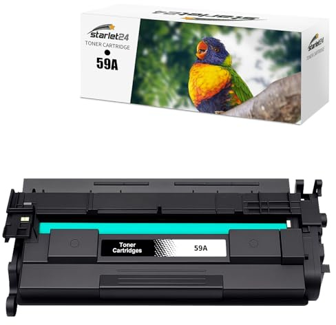 Starlet24 1x 59A Toner Kompatibel für HP 59A 59X CF259A CF259X Schwarz | Mit Chip für LaserJet Pro M404dw M404dn M404n M304a MFP M428dw M428fdw M428fdn Enterprise M430f MFP M406dn
