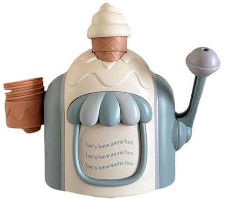 Eisschaum Maker Badespielzeug, Eiscreme Kinder Schaum Badewannenspielzeug, Schaummaschine Badewanne Spielzeug Geschenk für Mädchen Junge,Wasserspielzeug Kinder 2 Jahre Badewanne, Blau