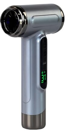 YUEHISY Schnurloser Haartrockner, 200 W, 15600 MAh, Wiederaufladbarer USB-Föhn mit Düse, Heißer Kalter Wind, Tragbares Design, für Reisen, Camping, Wohnheim