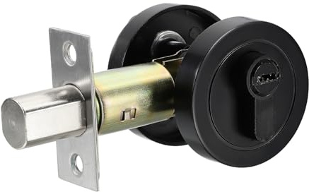 QUARKZMAN Serrures À Targette Ronde Avec Loquet Réglable De 60 À 70 Mm Noir