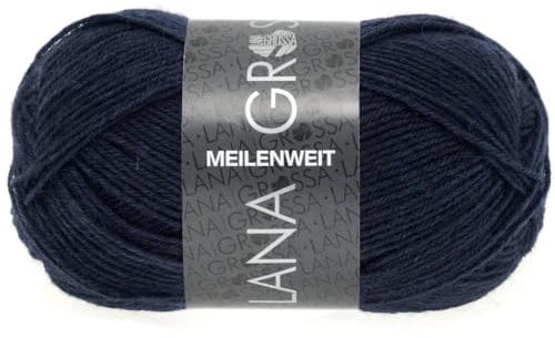 LANA GROSSA Meilenweit 50g | Sockenklassiker, waschmaschinenfest | Handstrickgarn aus 80% Schurwolle & 20% Polyamid | 50g Wolle zum Stricken & Häkeln | 210m Garn FB1141