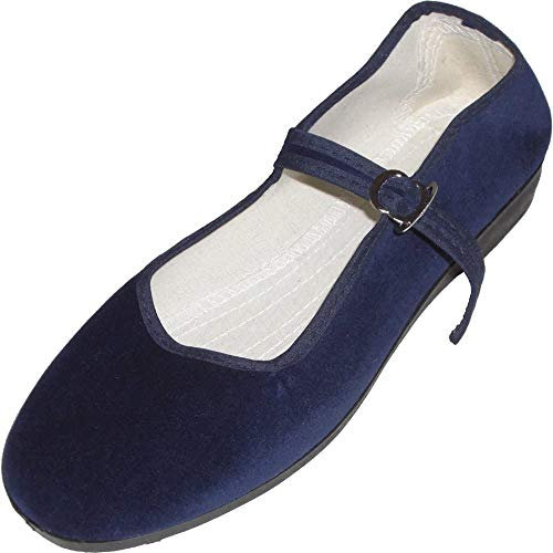 Samt Ballerina CHINA FLAT midnight blue 39