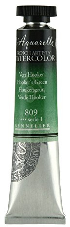 SENNELIER L'Aquarelle French Watercolor, 21ml Tube, S1 Hooker's Green