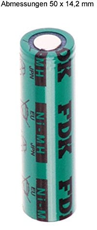 Sanyo FDK Flat Top NiMH Akku 1,2V 1650mAh / AA ohne Lötfahne