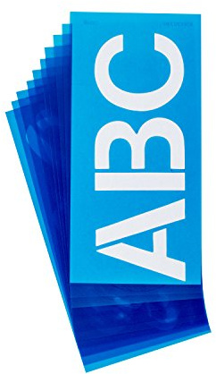 Westcott LetterCraft Stencil, Helvetica Font, 3-Inch Characters (SH3-C/15833)