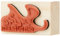 Rayher Hobby 28422000 Holzstempel: Schön dass du da bist, 3 x 5 cm, Stempel mit Schrift, Textstempel, Butterer Stempel