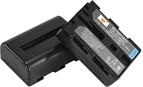 DSTE® 2pcs NP-FM500H Rechargeable Li-ION Batterie Compatible avec Sony a200, a300, a350, a700, Alpha a58, Alpha a99