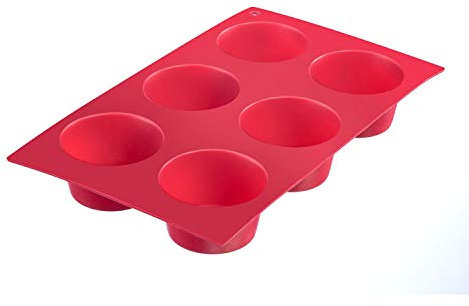 Westmark 6er Muffin-Backform, Antihaft-Effekt, Silikon, Rot, 30152270
