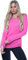 Ladies Womens Plain Long Sleeve Round Neck Top Basic T Shirt Layering Plus Sizes UK 8-18 (M/L (UK 12-14), Fuchsia)