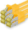 1aTTack.de Câble Réseau Cat7 Cat 7 10 GB/s SFTP - 5x 1,5m - RJ45 Ethernet LAN DSL Routeur Modem - Jaune