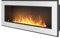 Chimenea de bioetanol, modelo Rame120, con cristal protector, de 1200 x 490 mm, blanco/negro mate