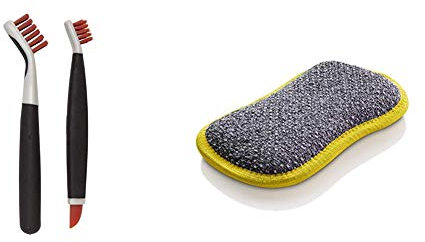 OXO Good Grips Deep Clean Brush Set & e-cloth - Washing Up Pad
