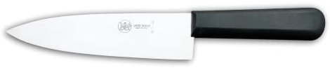DUE BUOI Coltello 817/20 - AFFETTARE Tipo Roma Manico Dritto PLASTICA Nera con Lama Lunga MM 200 E Larga MM 50