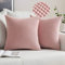 MIULEE 2er Set Kissenbezüge Dekokissen Körnig Dekorativ Kissenbezug Kissenhülle Sofakissen Deko Bezug Weich Zierkissen Kissen für Wohnzimmer Schlafzimmer 45x45cm Rosa