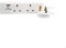 Pro Elec PEL01266 2-Gang Mains Extension Lead with USB, 2m, White