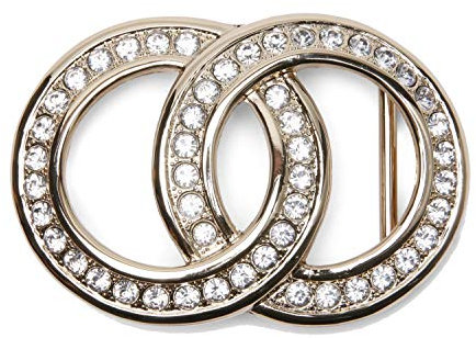 VaModa Gürtelschließe 4,0 cm | Wechselschließe Gürtelschnalle Buckle 40mm | Modell 'Bling! Bling! Gold' | Gürtelschließe für Wechselgürtel