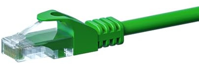 Danicom CAT 5e Netzwerkkabel U/UTP - 0.50 Meter - Grün - CCA, POE, Ethernet, LAN, Patchkabel, Datenkabel, RJ45 - für Serverschränke, Switches, Router, Modems!