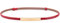 BAOKELAN Cinture in pelle skinny per le donne cintura sottile in pelle verniciata con fibbia dorata per vestito, Rosso, 100CM/39.3IN