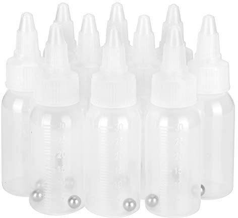 Bouteille de peinture vide, bouteilles de pot en plastique 10PCS bouteilles de peinture aérographe 30 ml pour ajouter du pigment