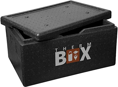 THERM BOX Cajas de poliestireno profesionales apilables de 5 L hasta 80 L, caja térmica, caja térmica, caja térmica, estable y resistente