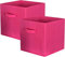 powerking Storage Bins, Foldable Fabric Storage Cubes And Cloth Storage Organizer Drawer For Closet And Toys Storage, Fuchsia