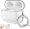 Hianjoo Funda Compatible con AirPods Pro (2nd Generation) 2022, Estuche Fundas TPU Bolsa Protectora Carcasa con Mosquetón y Pegatinas Decorativas, [Mejorar][Extra protección] - Transparente