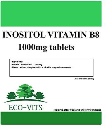 INOSITOL (Vitamin B8) 1000mg (30 Tablets) Mental Function Weight Loss