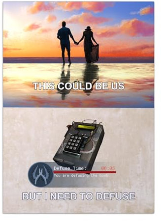 Displate Offiziell Counter Strike MetallPoster Magnetische Befestigung Inklusive Lizenziert Bilder Hochwertiges Poster This Could Be Us 45 cm x 32 cm