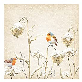 Home Fashion Papiertuch 20 Stück, Weiß mit roter Aufdruck, 1-lagig