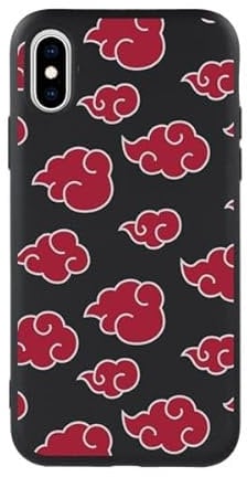 Case for iPhone X - iPhone XS Official Naruto, Akatsuki to Protect Your Mobile Phone, Black Liquid Silicone Flexible Case with Official License