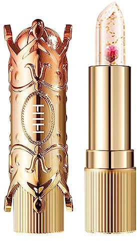 Farbwechselnder Lippenstift, Pflegender Lippenbalsam mit Temperatur- und Farbwechsel, Trockener Blumengelee-Lippenstift mit Farbwechsel für Karneval, Halloween Lambo