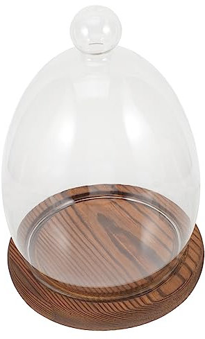 Warmhm Vase Ei Glas Abdeckung Glocke Aus Klarem Glas Vorspeisen Kuppel Pflanzen Glasglocke Kuppelglocke Aus Glas Blumenglaskuppel Kerzenabdeckung Glaskuppel Hölzern Schutzhülle Ei-form