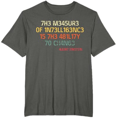 La mesure de l'intelligence est la capacité de changer le vintage T-Shirt