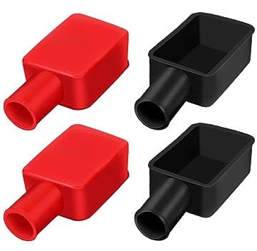 Battery Terminal Covers Positive & Negative Cable Protectors Battery Terminal Connectors for Motorbike Car Truck Marine Boat Camper (4 PCS)