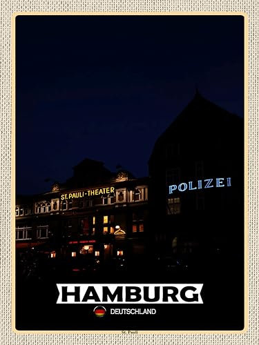 Blechschild 30x40 Hamburg St. Pauli Theater Wand Deko Cafe Sammler Geschenk