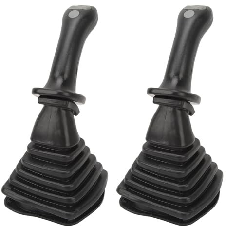 Pyhodi 2 Stück 3-Tasten-Bagger-Joystick-Griffe, Staubschutz-Ersatz für Doosan DH DX150 215 225 300 370-9C, 2 Stück 3-Tasten-Griff-Bagger-Joystick-Kit, Verbesserte Ergonomie Premium