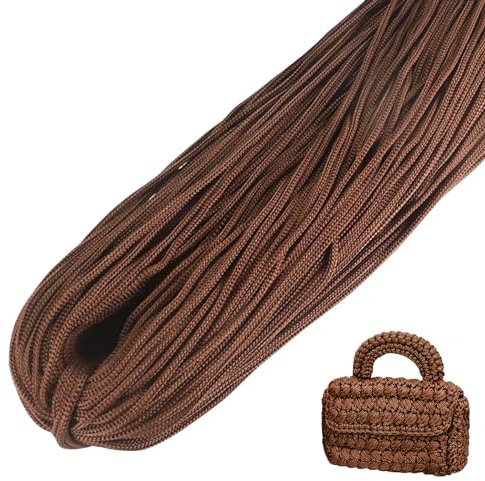 MLordoarf Cordino per Borse Uncinetto, Corda Macrame 3mm x 200m Filo Macrame in Poliestere Uncinenetto e Ferri per Abbigliamento, Borse, Tappeti, Fai da Te, Regalo per Maglieria
