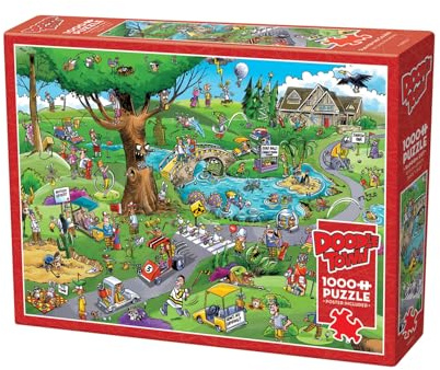 Cobble Hill 3844502 Verrückter Golfplatz, 1000 Teile Puzzle inkl. Puzzleposter für Erwachsene und Kinder ab 12 Jahren, Wimmelbild, Cartoon