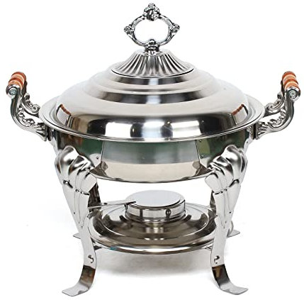Recipiente de acero inoxidable para alimentos de 4 l con tapa de acero inoxidable, apilable profundo, acero inoxidable, tamaño adecuado para la cocina en casa