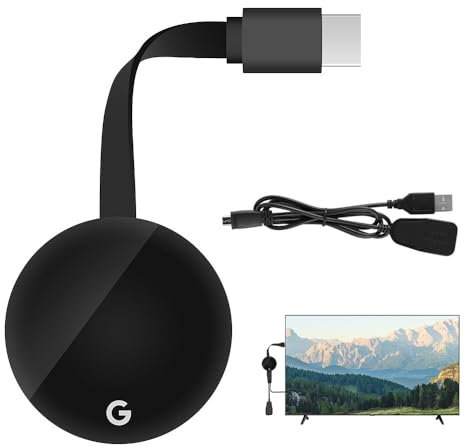 Wireless HDMI Dongle 4K, TGKYK Wireless Display Adapter, Miracast Hdmi Dongle, Hdmi WLAN Adapter für Android/iOS/Windows/Mac OS, Laptop Telefon Tablet PC zu HDTV/Monitor/Projekto (für Chrome-Apps)