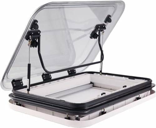 MIDUOLAI RV Caravan Roof Vent, RV Caravan Skylight Roof Window, Hatch Roof Top Vent with LED light, RV Caravan Roof Window Hatch With Sunshade,A,31.5x19.7inch/800x500mm